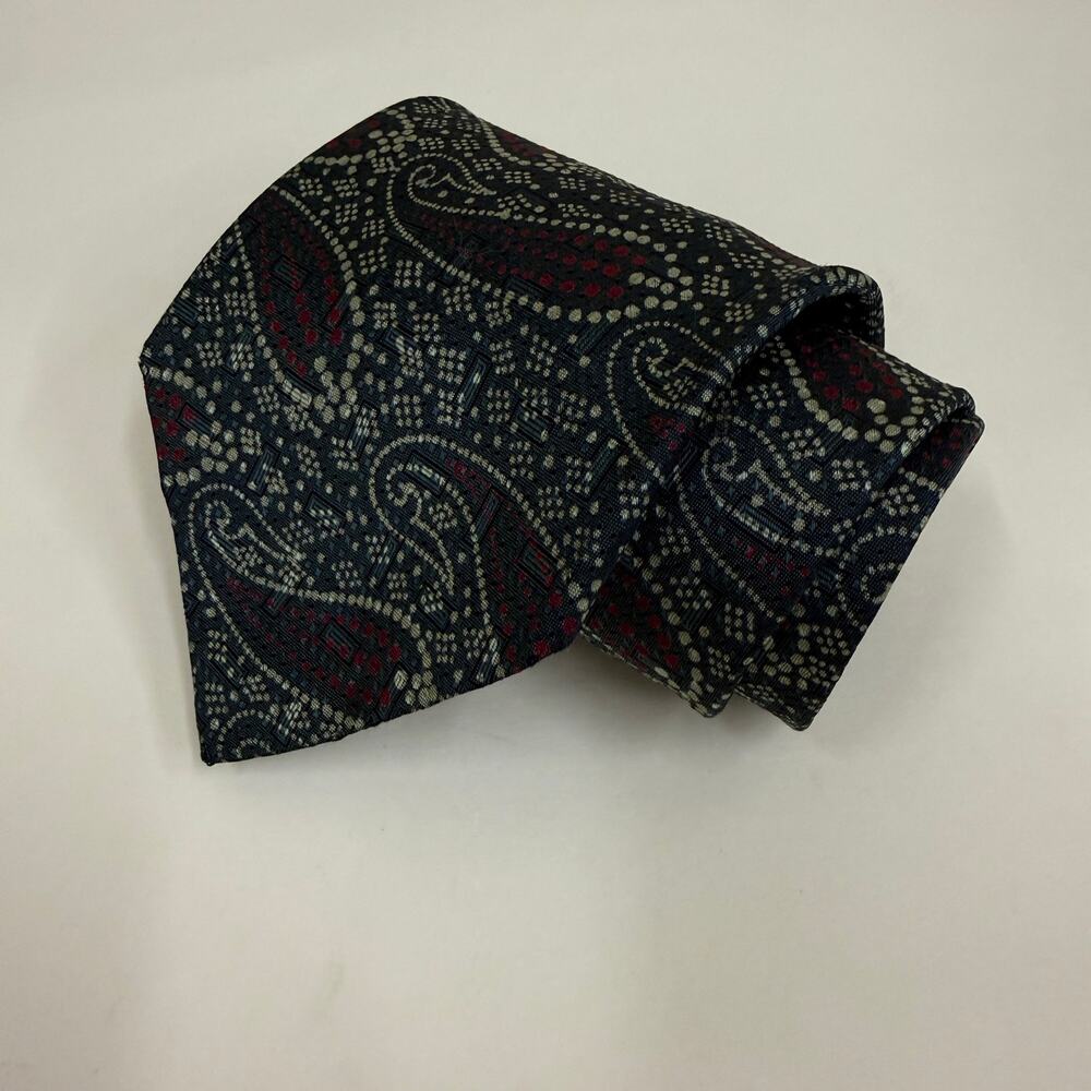 Robert Talbott Best of Class Silk Tie Navy Paisley Hand Sewn Made in USA